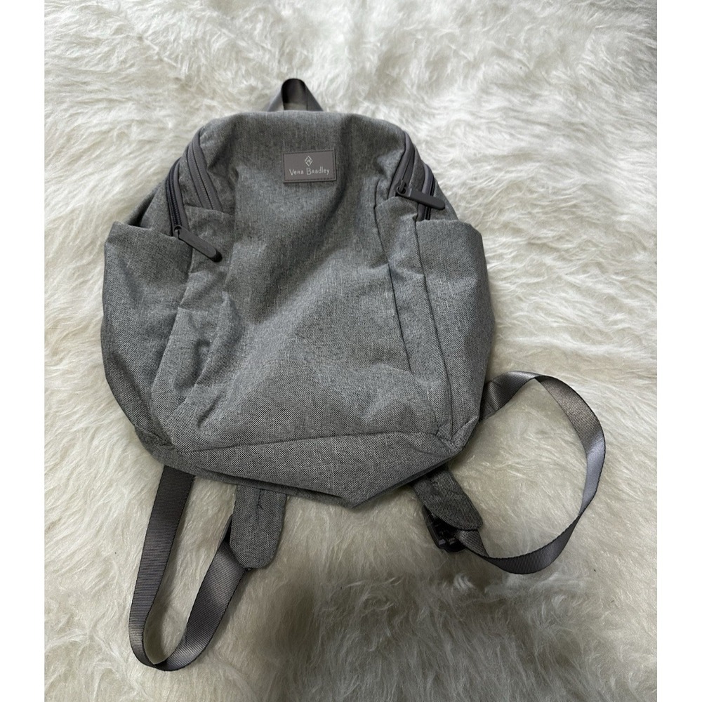 Vera Bradley‎ Lighten Up Sporty Compact Backpack Medium Heather Gray Work School